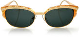 Thumbnail for your product : Christian Dior Printed Embossed Square Sunglasses, Gold