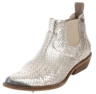 Zadig & Voltaire Embossed Leather Chelsea Boots