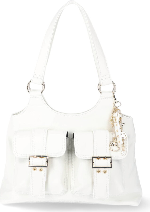 No Boundaries Fashion 4-Poster Bag, Ivory, Women’s