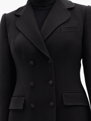 Dolce & Gabbana Double-breasted Wool-crepe Coat - Black