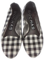 Thumbnail for your product : Rochas Satin Gingham Smoking Slippers