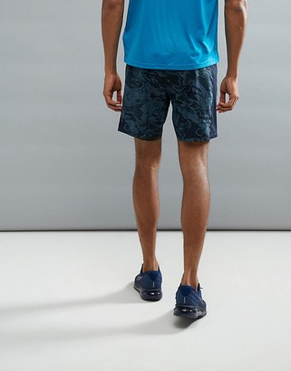 The North Face Mountain Athletics Nsr Dual Running Shorts In Navy Camo Print