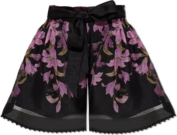 Zimmermann Dawning Beaded Tuck Shorts