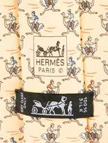 Thumbnail for your product : Hermes Ostrich Print Silk Tie