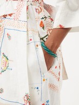 Thumbnail for your product : By Walid Clare Vintage Patchwork Linen Midi Dress - White Multi