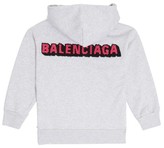 Thumbnail for your product : Balenciaga Kids Unisex Cotton-blend Hooded Sweatshirt - Light Grey