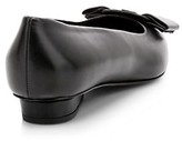 Thumbnail for your product : Ferragamo Viva Bow Leather Ballerina Flats