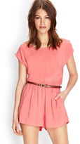 Thumbnail for your product : Forever 21 Belted Woven Romper