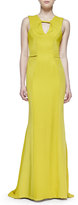 Thumbnail for your product : J. Mendel Sleeveless Geometric-Seamed-Bodice Gown