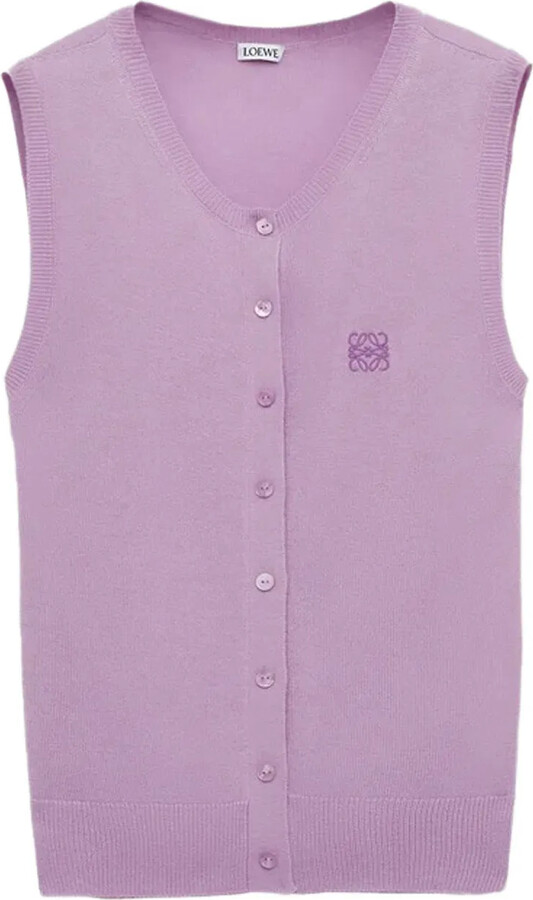 Loewe Buttoned Logo-Embroidered Vest