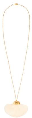 Elise Tsikis - Cuidad Silk Flower & 18kt Gold Necklace - Womens - White