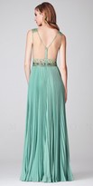 Thumbnail for your product : Mignon Pleated Embellished Illusion Low Back Evening Dresses