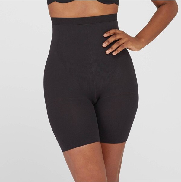 Assets By Spanx Women's Thintuition High-waist Shaping Thigh Slimmer -  Black Xl : Target