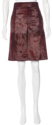 Valentino Ponyhair Knee-Length Skirt w/ Tags