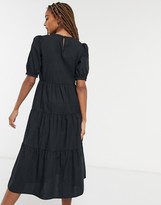 Thumbnail for your product : New Look midi poplin smock dress in black
