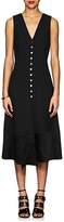Thumbnail for your product : Derek Lam Women's Snap-Front Cady V-Neck Midi-Dress - Black
