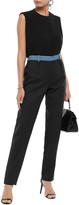 Thumbnail for your product : Thierry Mugler Two-tone Wool-twill Slim-leg Pants
