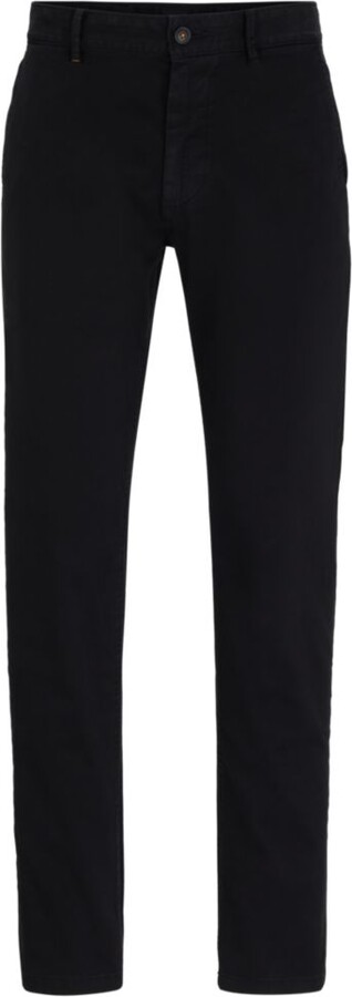 HUGO BOSS Slim-fit chinos in stretch-cotton satin