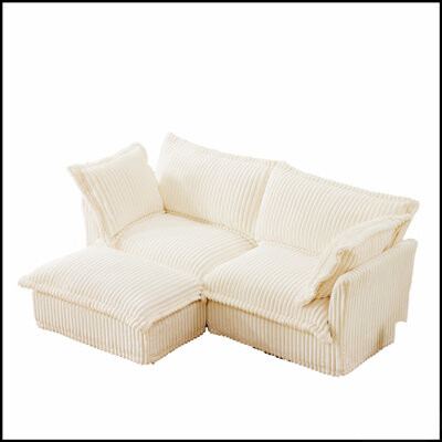 Mercer41 Versatile Convertible Sectional Sofa with Detachable Pillows and Ottoman for Maximum Comfort and Flexibility