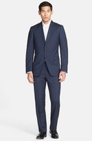 Thumbnail for your product : Z Zegna 2264 Z Zegna Trim Fit Navy Pin Dot Wool Suit