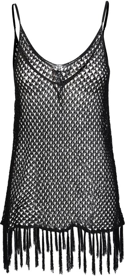 Dodo Bar Or Woven Detailed Fringed Top