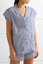 Thumbnail for your product : Three J NYC Olivia Polka-dot Cotton-poplin Pajama Set - Navy