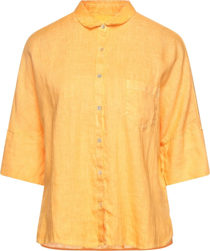 120% Lino Shirt Apricot - ShopStyle Tops