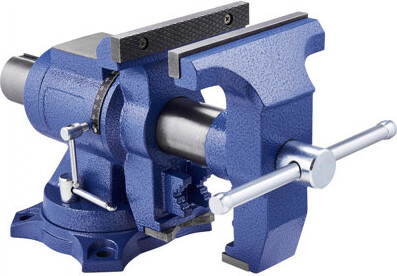 6-1/2" Multi-Purpose Bench Vise Heavy Duty Ductile Iron 360Â° Swivel Base