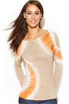 Thumbnail for your product : INC International Concepts Long-Sleeve Embellished Tie-Dye Tee