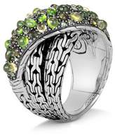 Thumbnail for your product : John Hardy Sterling Silver Classic Chain Crossover Ring with Green Tourmaline, Chrome Diopside & Peridot