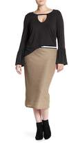 Thumbnail for your product : Hip Shiny Pleated Knit Athletic Skirt (Plus Size)