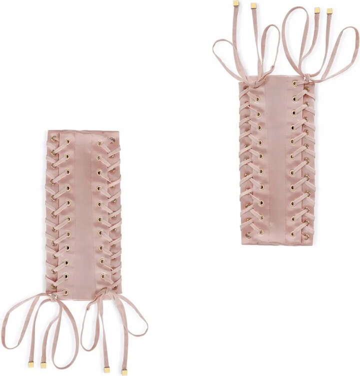 Dolce & Gabbana Eyelet-Detail Satin Gloves