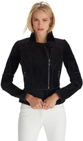 Thumbnail for your product : White House Black Market Velvet Moto Black Jacket