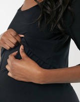 Thumbnail for your product : Mama Licious Mamalicious Maternity bodycon mini dress with nursing feature in black