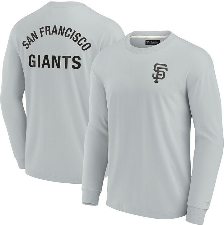 Unisex Fanatics Signature Gray San Francisco Giants Super Soft Long Sleeve T-Shirt