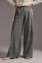 Thumbnail for your product : By Anthropologie Linen Low-Rise Wide Leg Pants Black