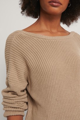 NA-KD Knitted Deep V-neck Sweater