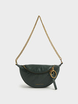 Thumbnail for your product : Charles & Keith Wrinkled Effect Ring Zip Tassel Crossbody Bag