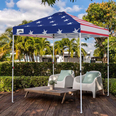 EAGLE PEAK 7 Ft. W x 7 Ft. D Steel Pop-up Canopy