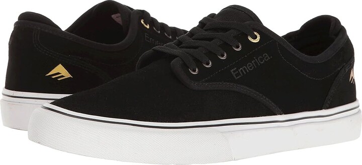 Emerica Wino G6 Men's Skate Shoes Black/White : 10 D - Medium, Canvas/Suede