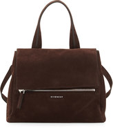 Thumbnail for your product : Givenchy Pandora Pure Medium Nubuck Satchel Bag, Chocolate