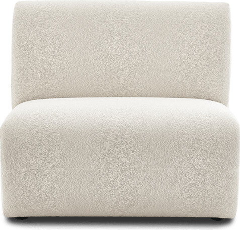 Castlery White Boucle Armless Sofa