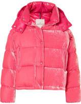 Thumbnail for your product : Moncler Quilted Velvet Down Jacket