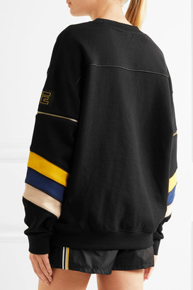 P.E Nation - Flash Gordon Striped Cotton-jersey Sweatshirt - Black