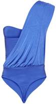 Thumbnail for your product : PrettyLittleThing Cobalt Slinky One Shoulder Bodysuit