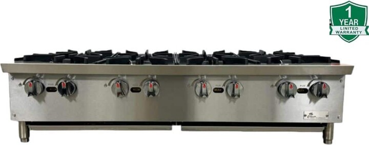 Cooler Depot NSF 48 ins Eight burner gas heavy hot plates range commercial use only
