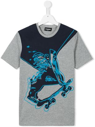 DSQUARED2 Kids - skater print T-shirt - kids - Cotton - 14 yrs