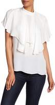 Thumbnail for your product : Nicole Miller Silk Mock Neck Ruffled Blouse