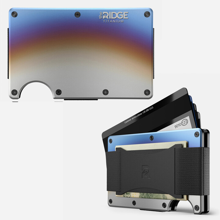 the Ridge Ridge Wallet for Men - Slim Minimalist Compact Wallet and Card Holder, RFID Protected Front Pocket Wallets for Men