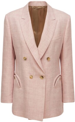 BLAZÉ MILANO Pink Gin Tomboy linen & wool blazer - ShopStyle